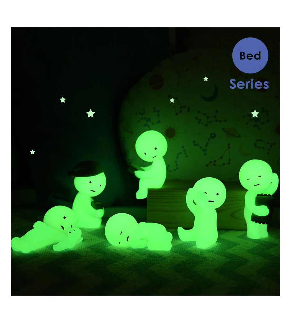 Smiski Bed - Figurine à collectionner, petit fantôme phosphorescent