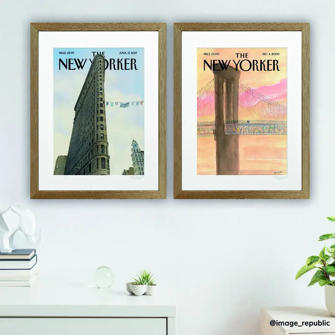 Affiches The New Yorker sur un mur