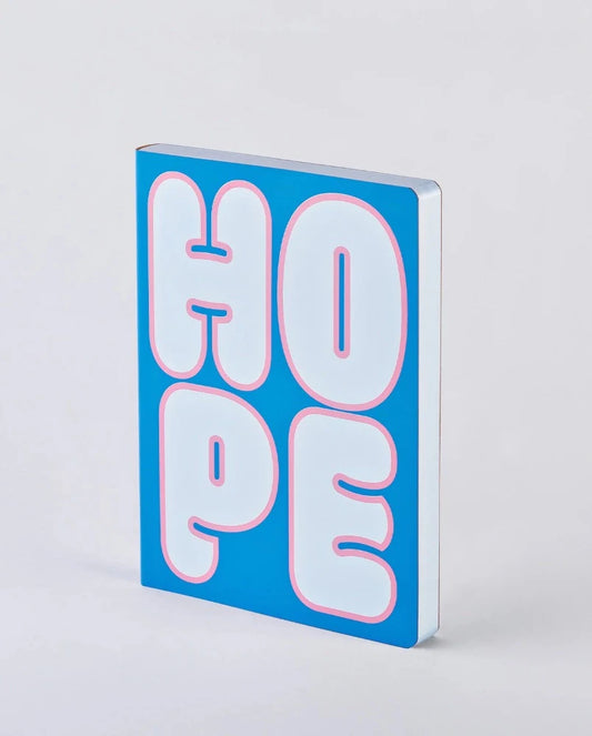 Carnet Nuuna Hope Recto - Couverture bleue grandes lettres HOPE