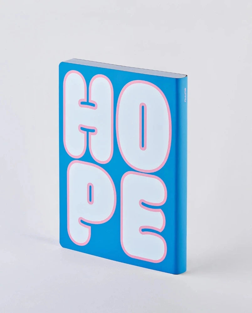 Carnet Nuuna Hope Verso - Couverture bleue grandes lettres HOPE