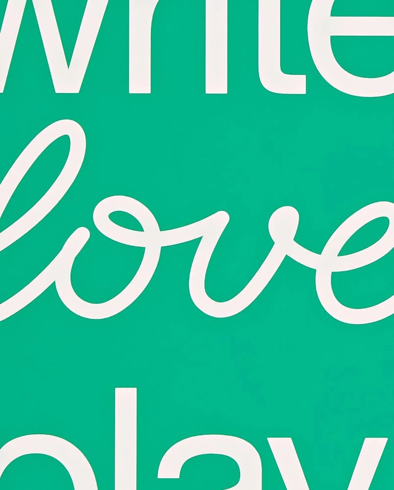 Carnet Nuuna Write Love Play - Couverture verte mots blancs