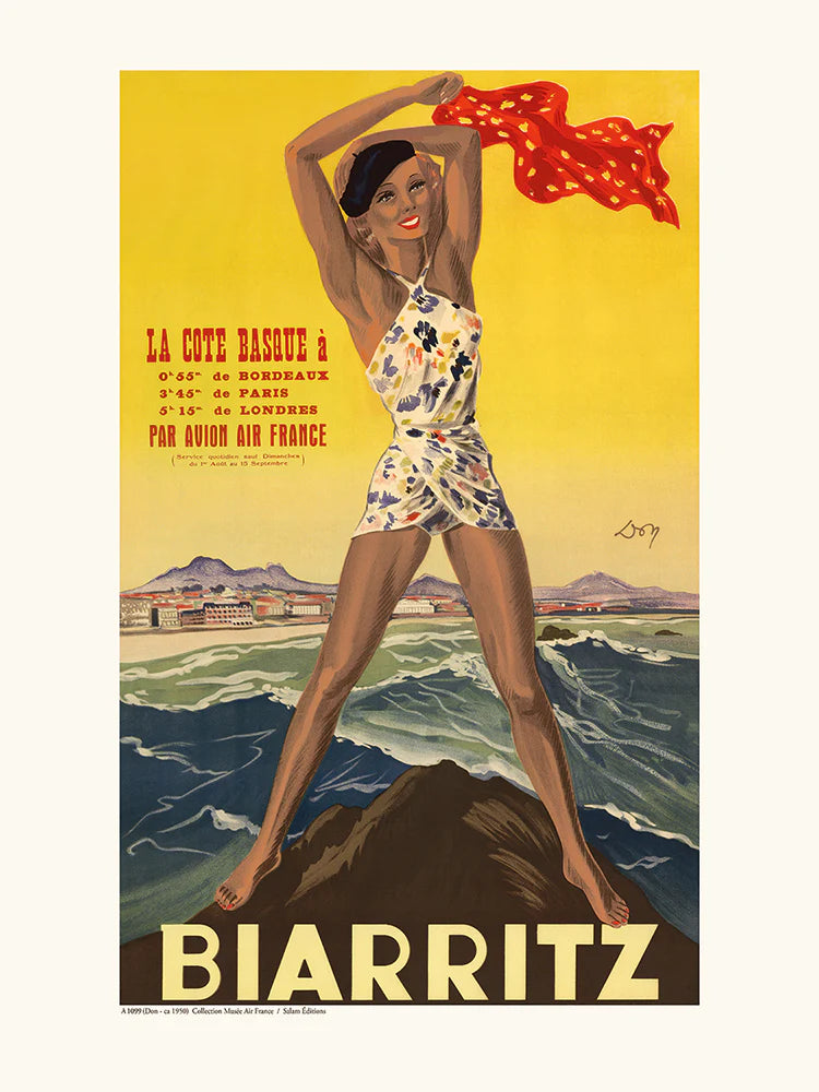 Affiche Air france Biarritz A1099 - Salam Editions