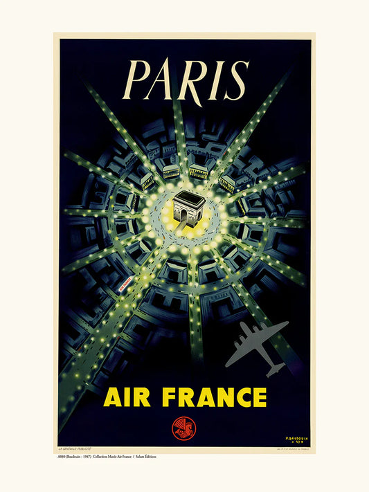 Affiche Air france Paris ARc de Triomphe - Salam Editions