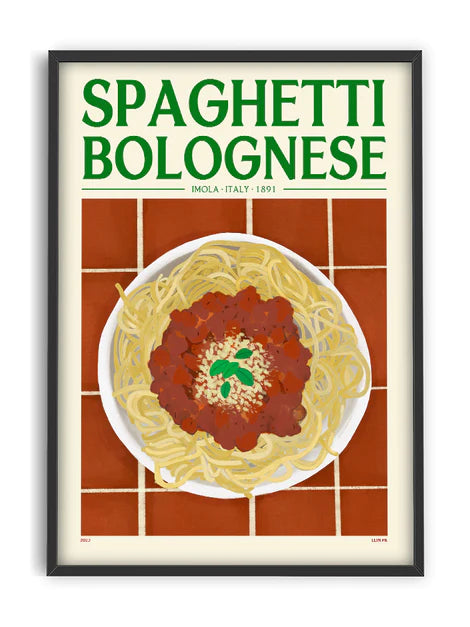 Spaghetti Bolognese - Affiche 30 x 40 cm Elin Pk - PSTR Studio