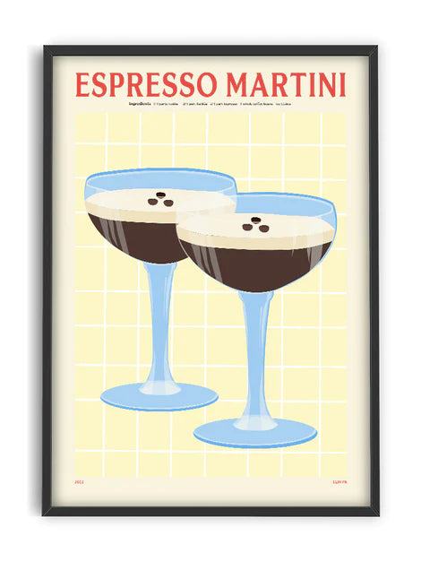 Espresso Martini - Affiche 30 x 40 cm - Elin Pk pour PSTR Studio