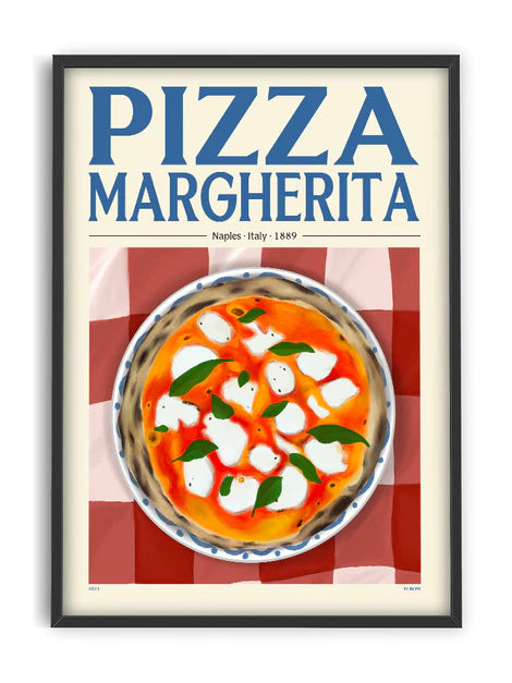 Pizza Margherita - Affiche 30x40 cm - Elin PK - PSTR