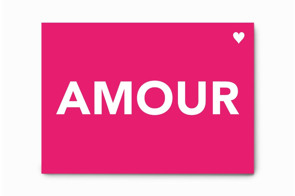 Amour - Collection Fluo - Carte Postale Pied de Poule