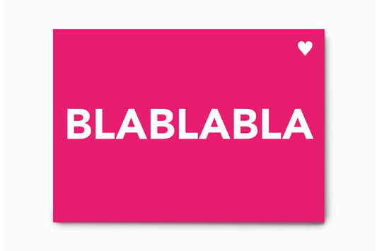 Blablabla - Carte Postale Collection Fluo