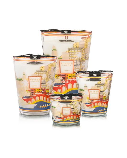 Ensemble des 4 bougies parfumées Monaco Baobab Collection : Max 10, Max 16, Max 24 et Max 35