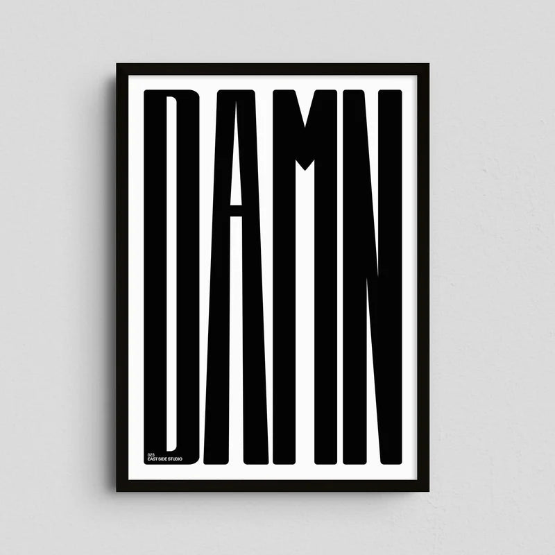 Damn Noir - Affiche typographie - East Side Studio