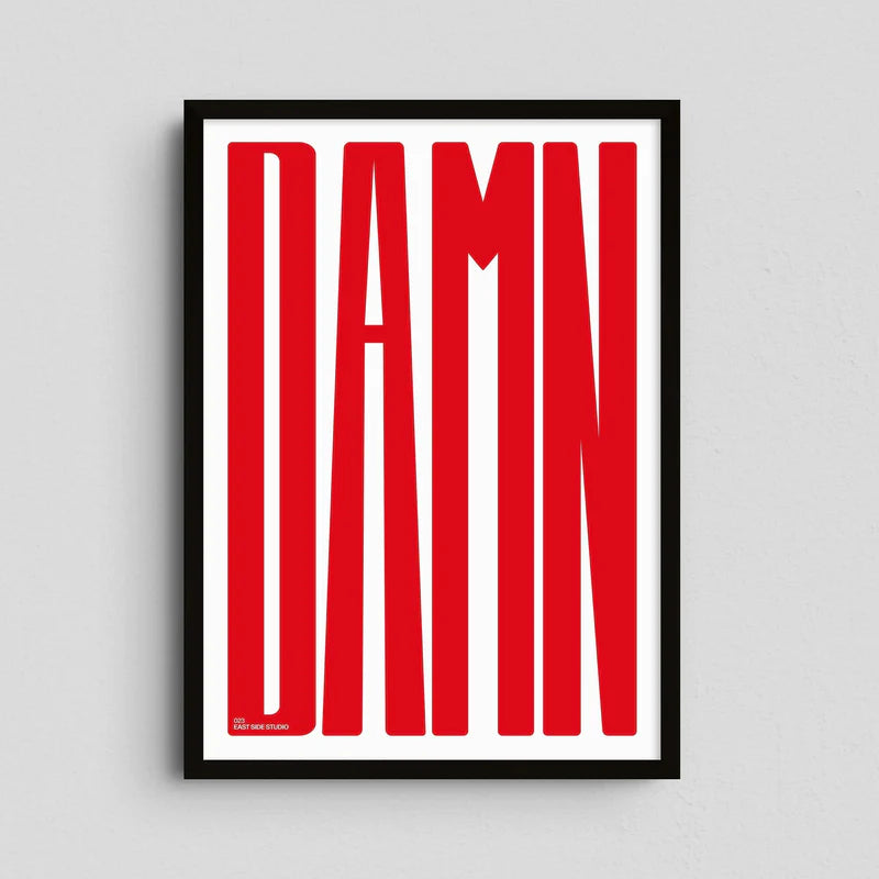 Damn Rouge Carmin - Affiche A4 - East Side Studio