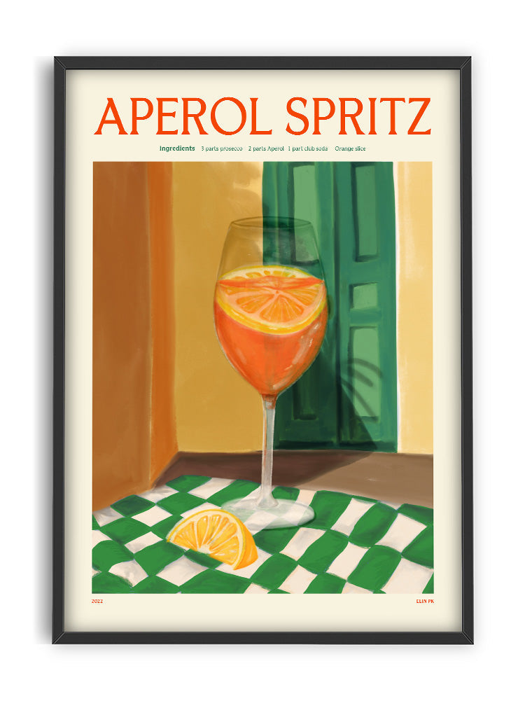 Apérol Spritz - Affiche 30x40 cm cocktail Elin Pk - PSTR Studio