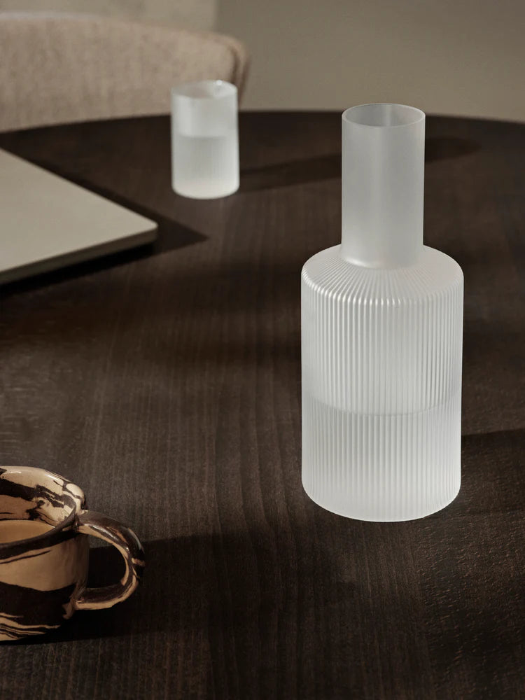 Carafe Ferm Living ripple frosted
