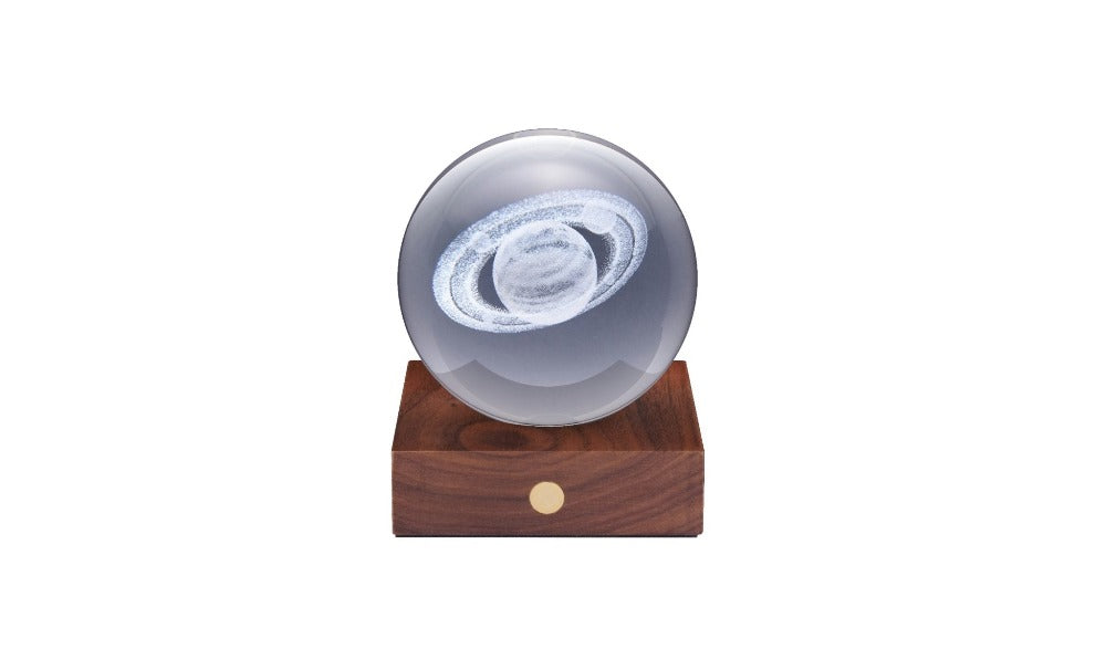 Saturn - Amber Crystal Light - boule en cristal lumineuse - Gingko