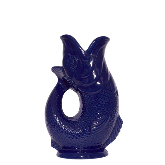 Poisson Bleu Cobalt XL - Vase Carafe en céramique - Gluckigluck
