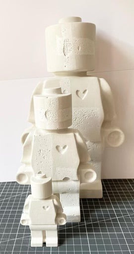 Donneur d'Amour les 3 tailles - Sculpture Lego en plâtre - Atelier 325