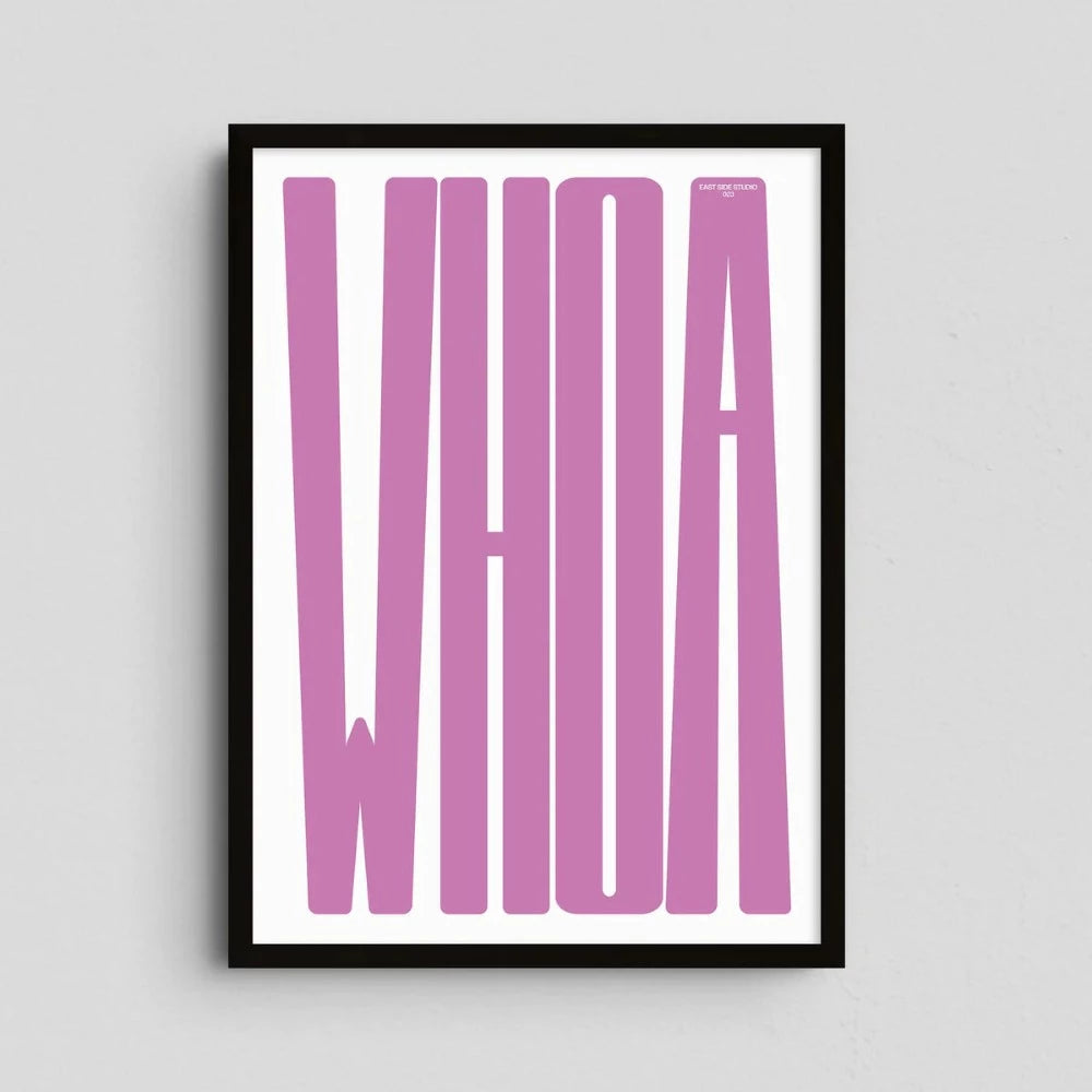 Whoa Lilas - Affiche a4 typographie - East Side Studio
