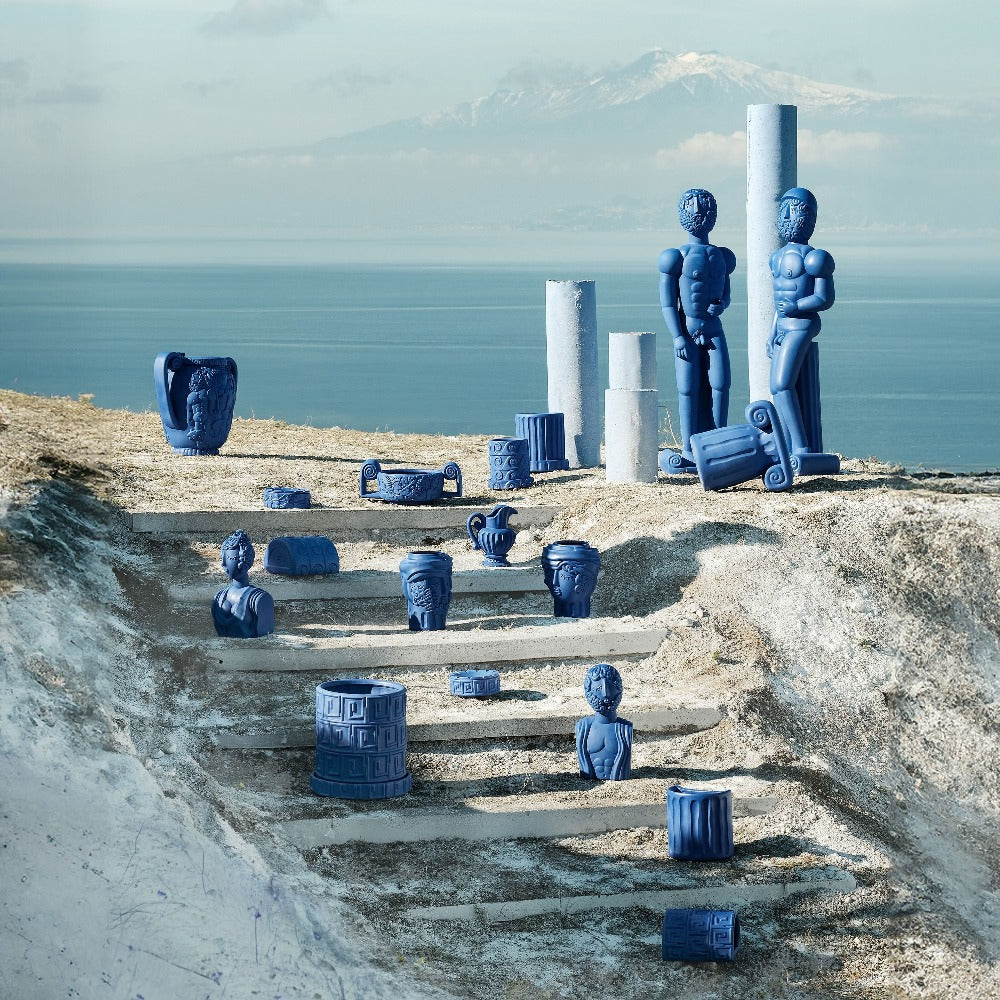 Caraffa Magna Graecia Seletti - Vase Carafe en terracotta bleu Cobalt