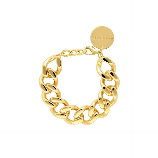 Mini Flat Chain Gold - Bracelet à maillons plats dorés - Vanessa Baroni
