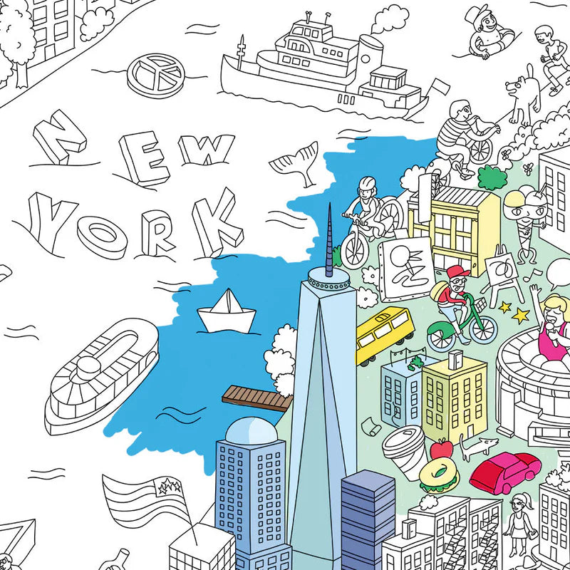 Coloriage géant New-York par OMY