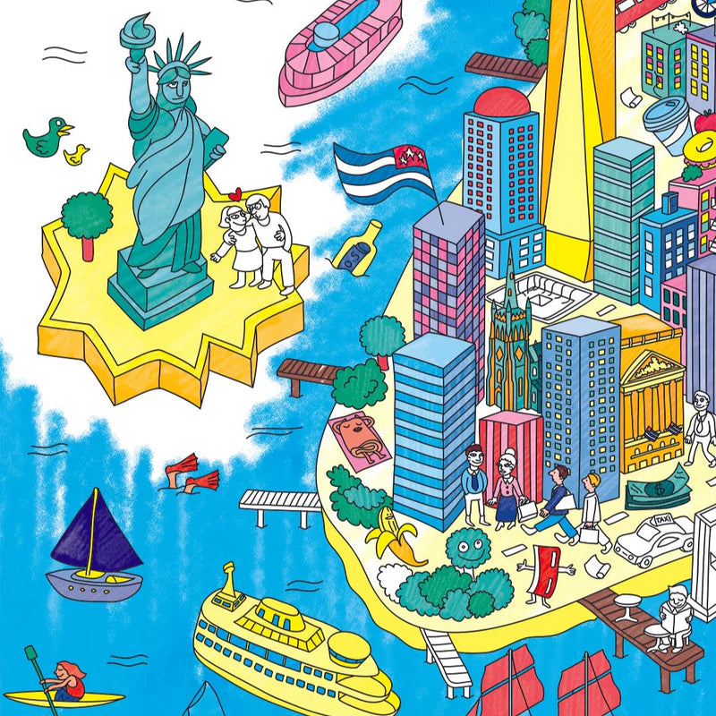 Coloriage géant New-York par OMY