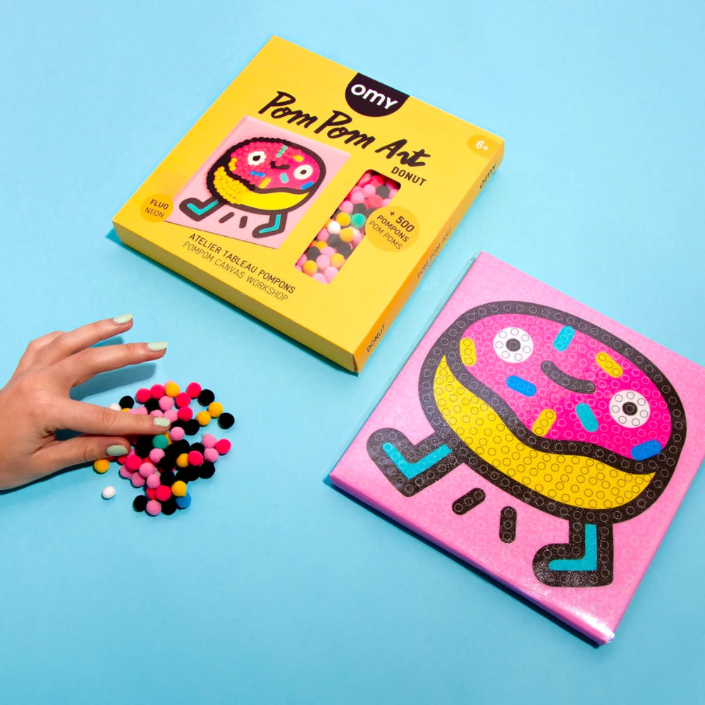Tableau DIY Donut - 500 pompons colorés OMY 
