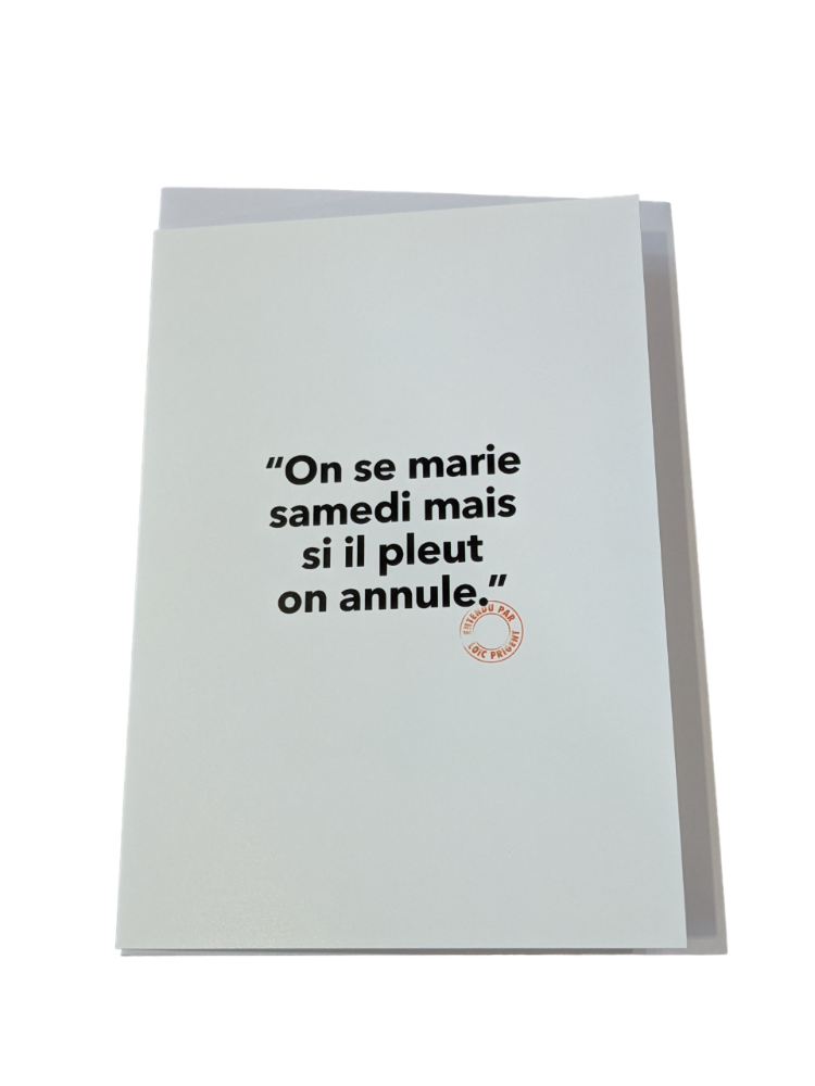126 On Se Marie - Carte Postale - Collection "Entendu par Loïc Prigent"