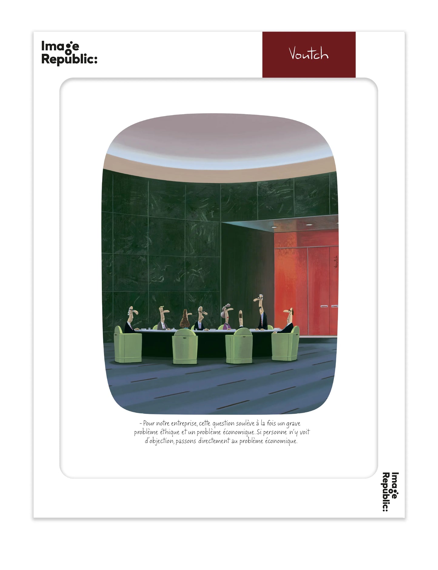Affiche Voutch Problème économique - Dessin de Voutch 30x40 édité par Image Republic
