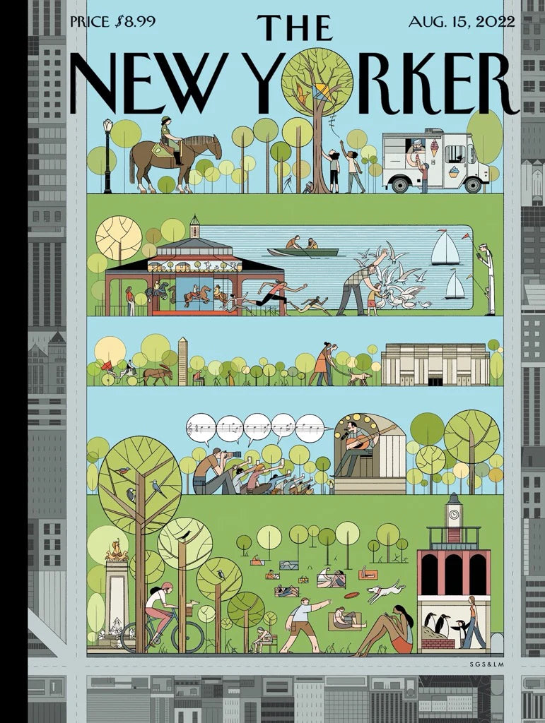Puzzle New Yorker Central Park Lark par Sergio Sanchez Garcia - Couverture du 15 août 2022 - 500 pièces