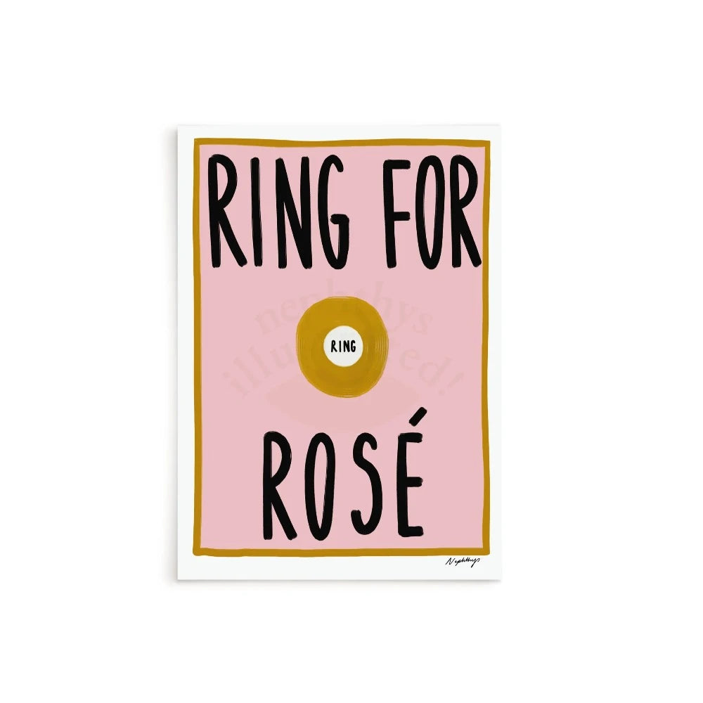 Ring for Rosé Nephthys Illustrated - Affiche A5 A4 A3