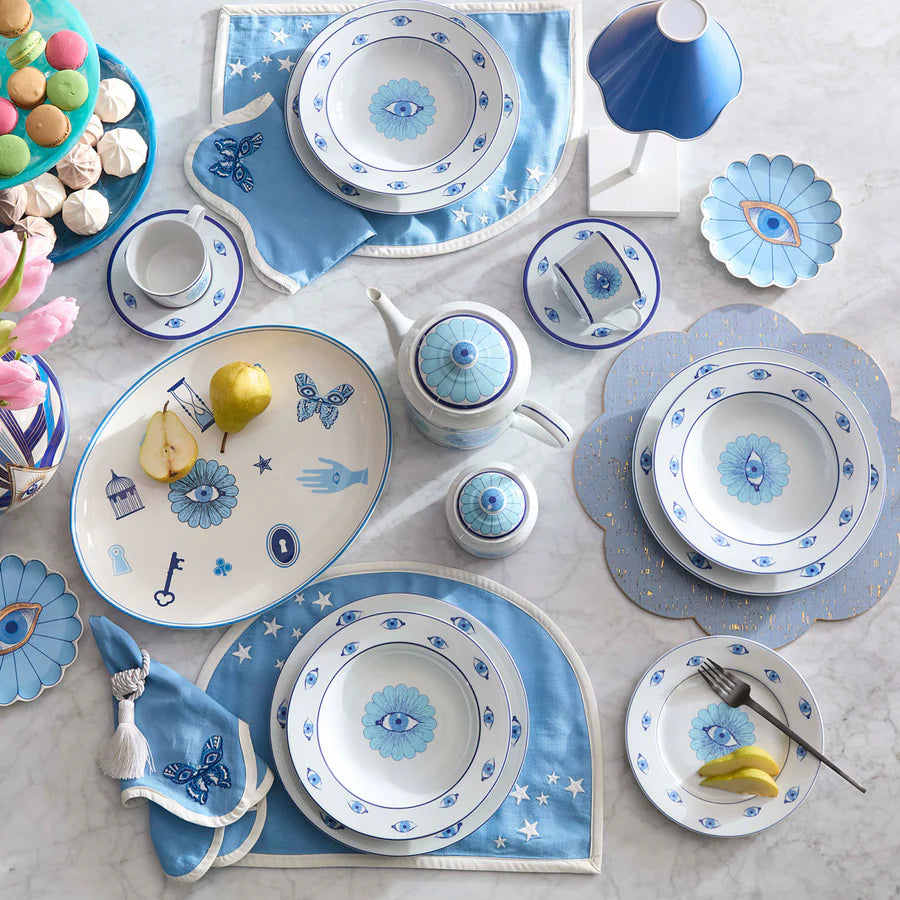 Set de 4 assiettes Fleur et canapé Jonathan Adler