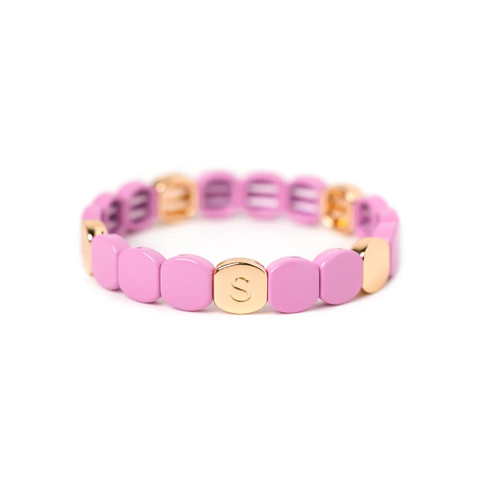 Bracelet Simone à Bordeaux Colorful Sakura en métal émaillé