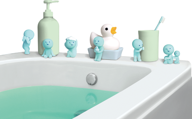 Smisky Bath- Figurines série Salle de bain