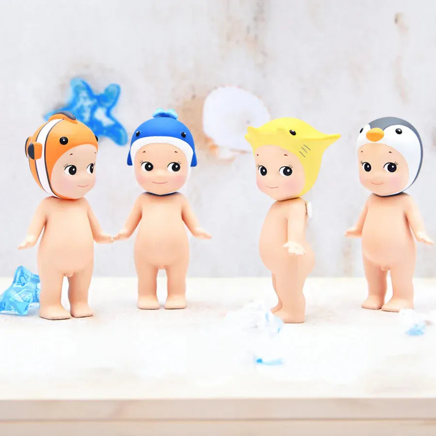 Sonny Angel Marines, poisson-clown, baleine, raie manta et dauphin