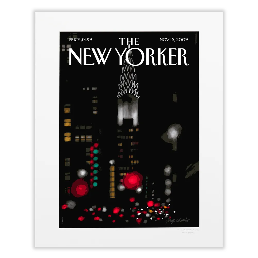 Affiche 40x50 "Night Light" par Colombo collection The New Yorker