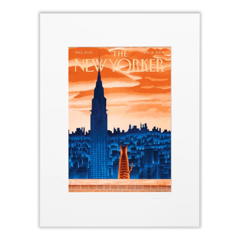 Affiche 40x50 "Windowsill Cat" par Ulriksen pour The New Yorker