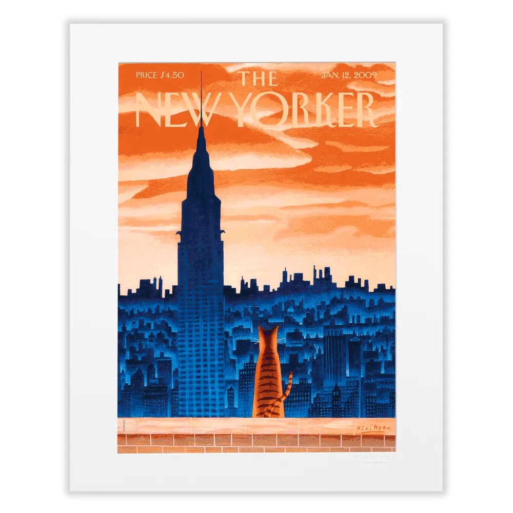 Affiche 40x50 "Windowsill Cat" par Ulriksen pour The New Yorker