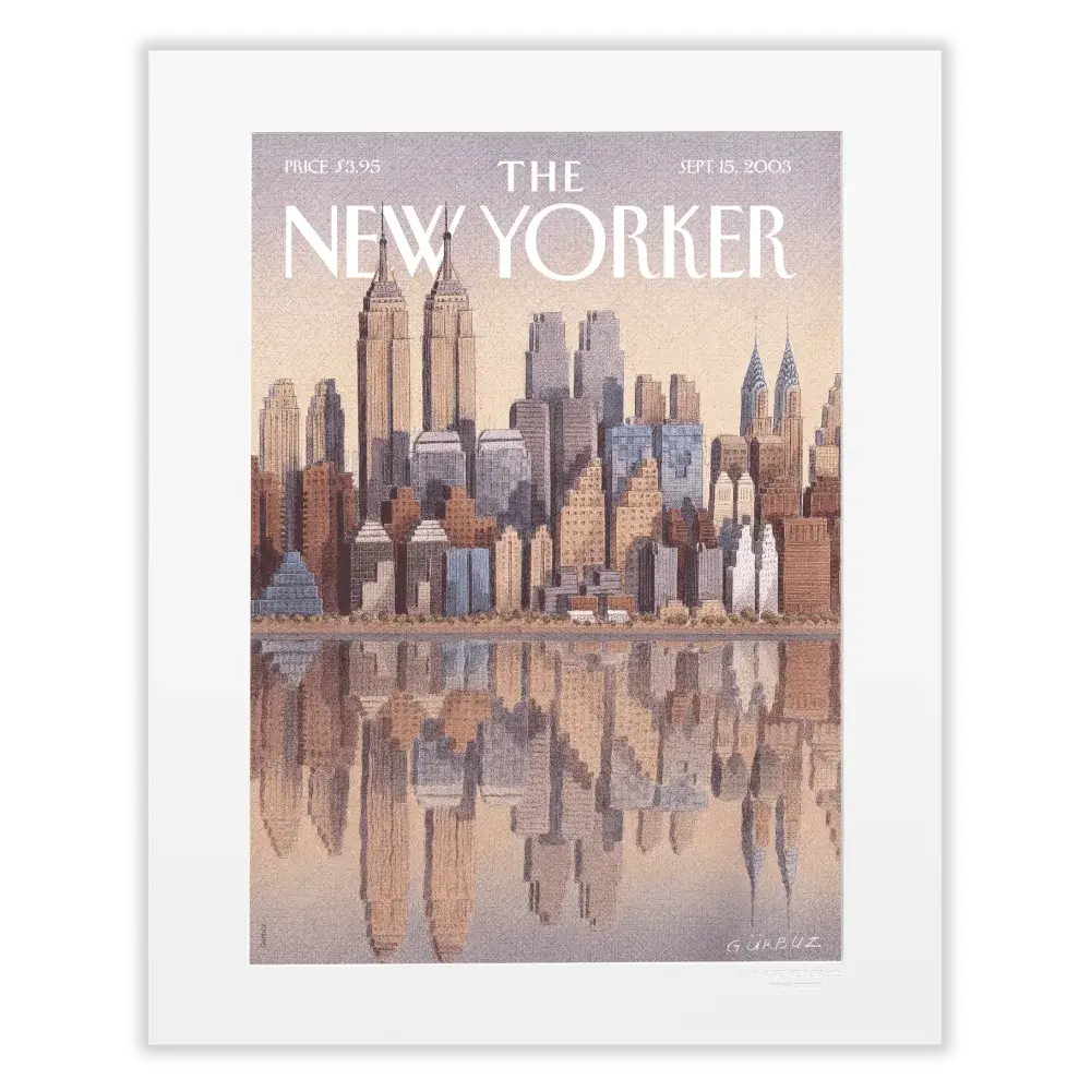 Affiche 40x50 "Twin Towers" par Gurbuz pour The New Yorker