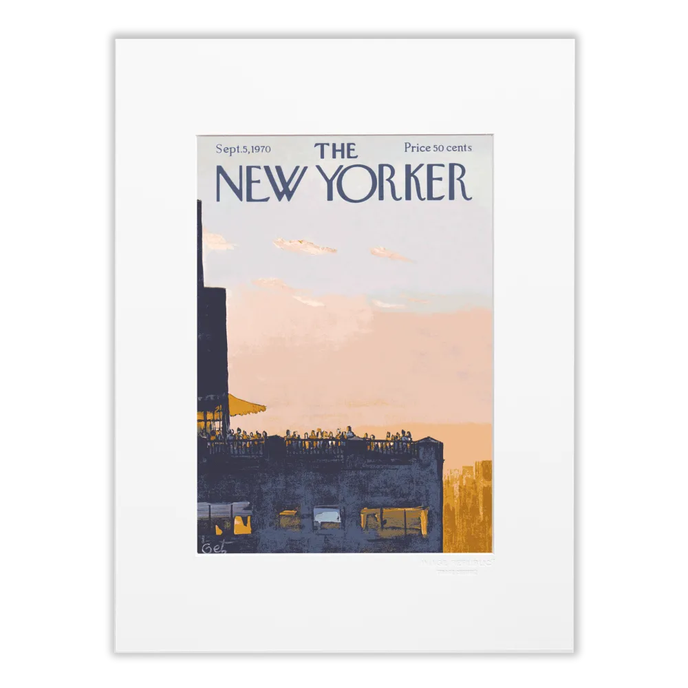 Affiche 30x40 "Roof Party" par Getz pour The New Yorker