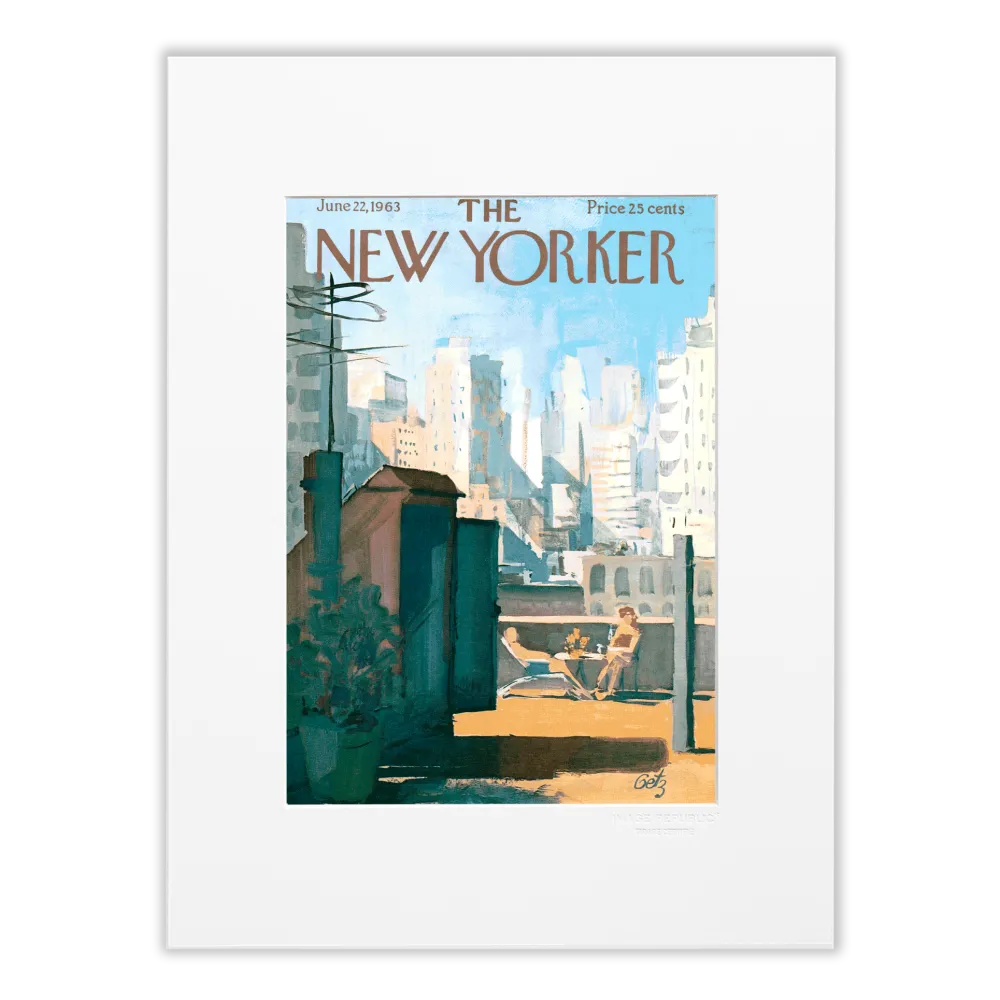 Affiche 30x40 "Rooftop" par Getz pour The New Yorker