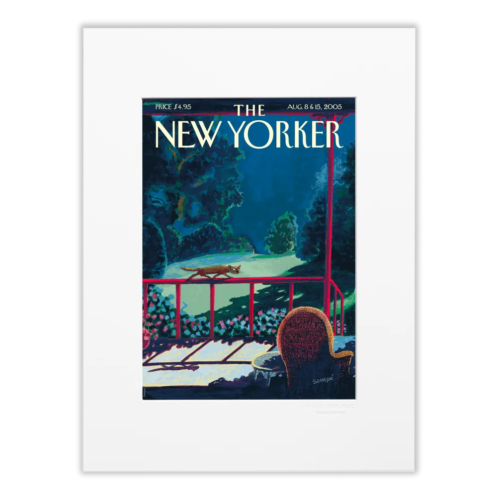 Affiche 30x40 "Cats Night" par Sempe collection The New Yorker