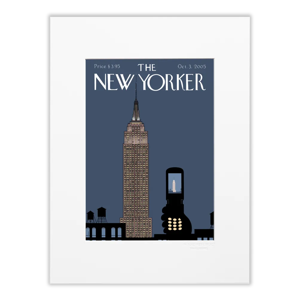 Affiche 30x40 "Empire State Building" pour The New Yorker