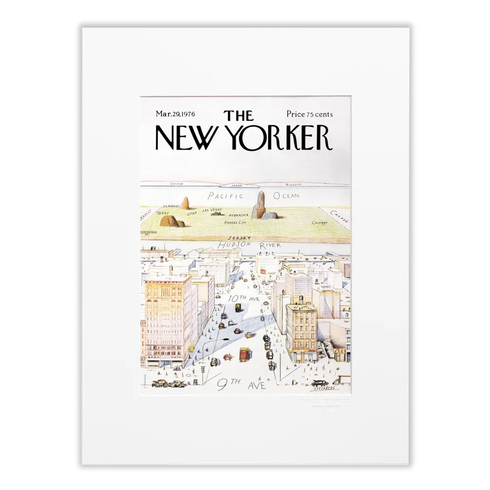 Affiche 30x40 "9th ave" par Steinberg pour The New Yorker