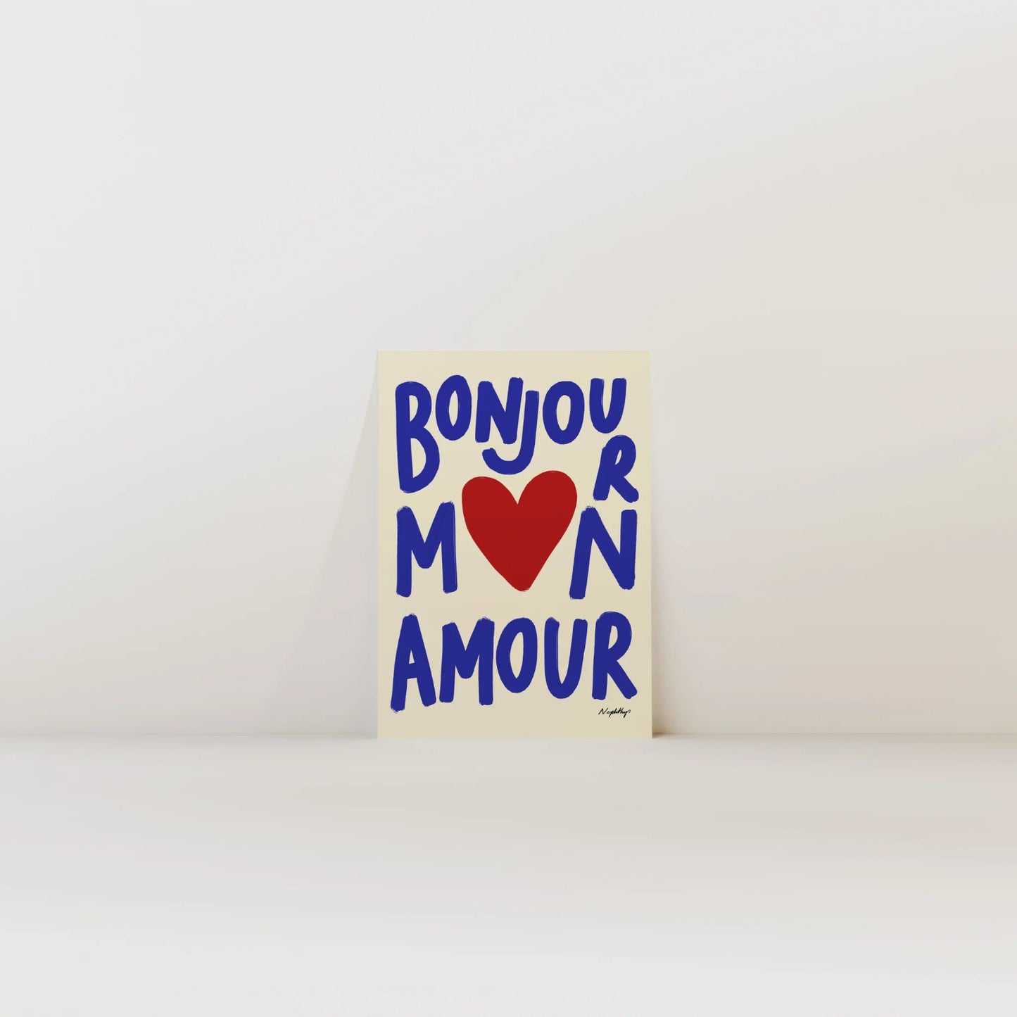 Bonjour mon Amour  Print Nephthuys Illustrated - Affiche 