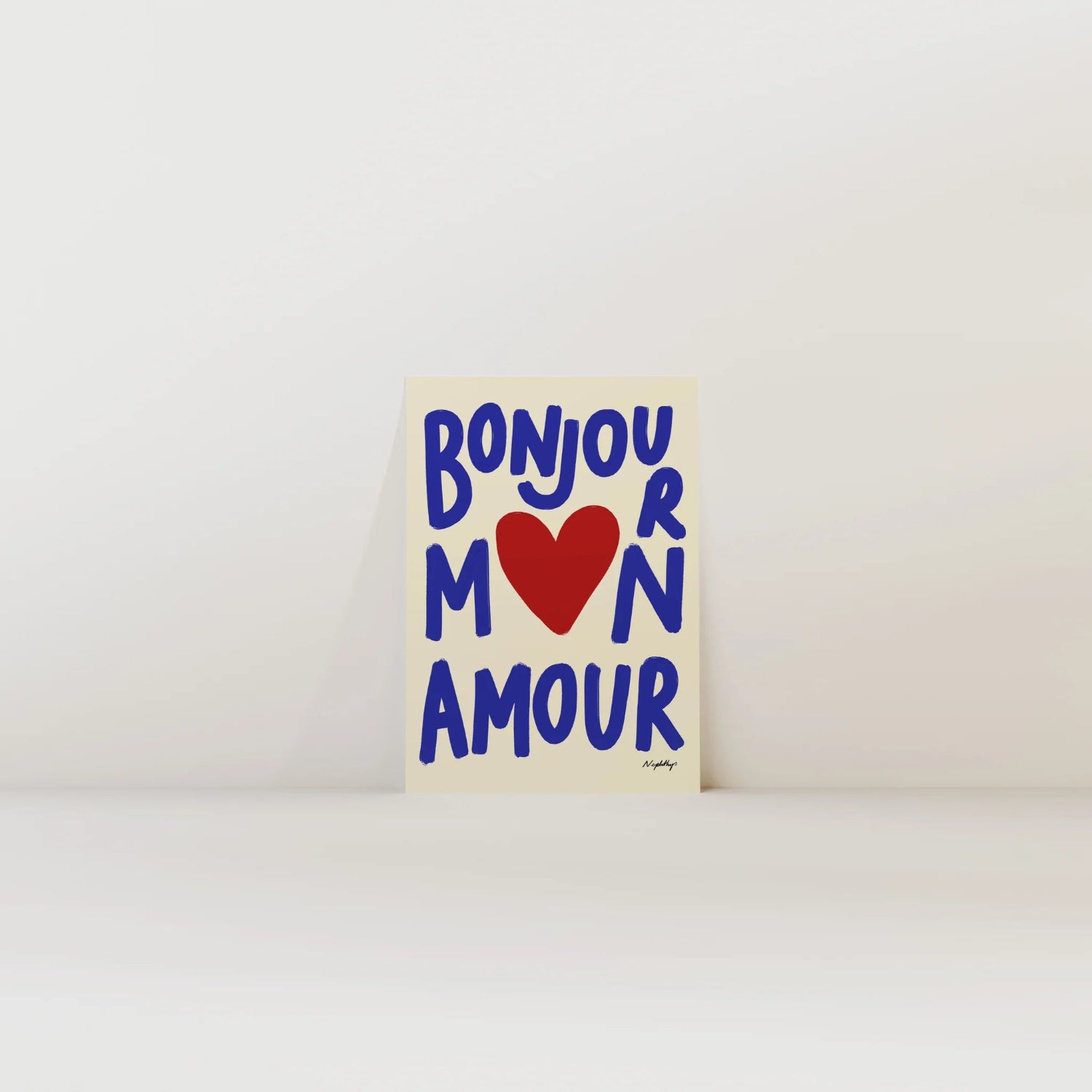 Bonjour mon Amour  Print Nephthuys Illustrated - Affiche 