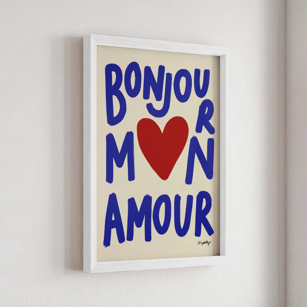 Bonjour mon Amour  Print Nephthuys Illustrated - Affiche 