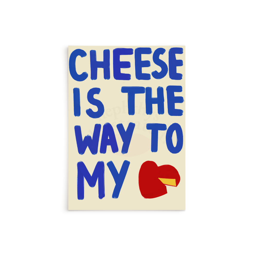 Cheese Lover Print Nephthys Illustrated Affiche