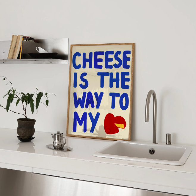 Cheese Lover Print Nephthys Illustrated Affiche