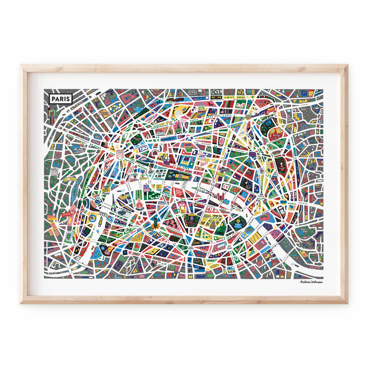 Affiche illustrée de Paris par Antoine Corbineau