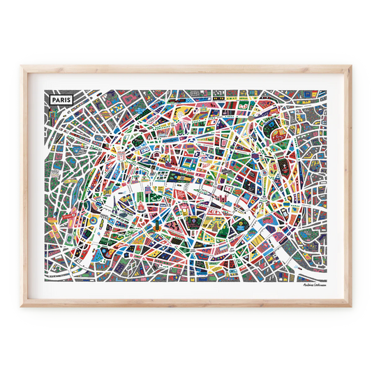 Affiche illustrée de Paris par Antoine Corbineau